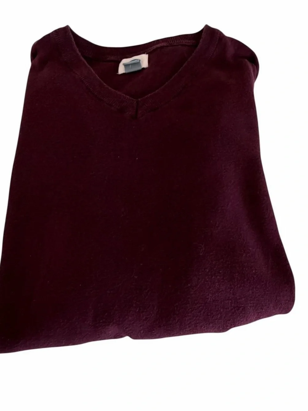 Old Navy Burgundy V-Neck Cotton Sweater Men’s Small